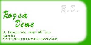 rozsa deme business card